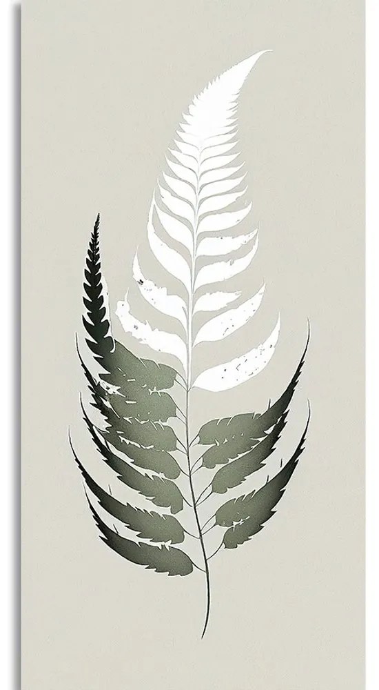 Obraz lístok z paprade s nádychom minimalizmu Varianta: 50x100