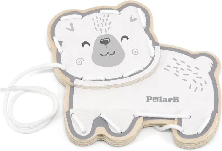 PolarB prepletanie zvieratiek – vzdelávacia drevená hračka