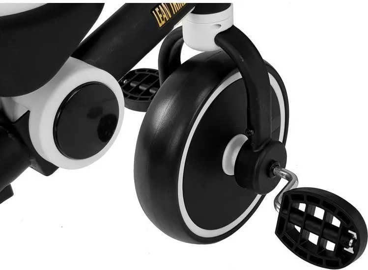 LEAN Toys Cross-Country pedálový bicykel Trojkolka čierna a biela