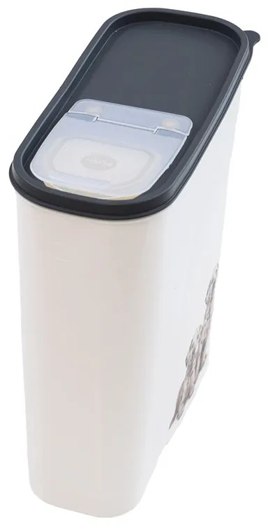 Biely plastový box na granule 4l