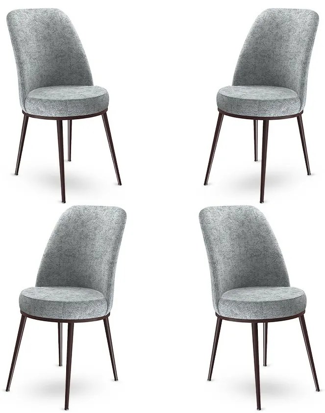 Sada jedálenských stoličiek Dexa Grey and Brown, 4ks