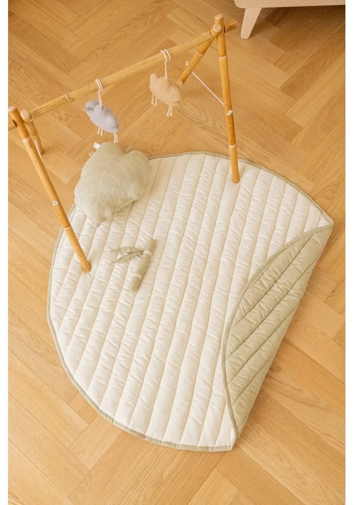 Zelená krémová detská hracia podložka Bamboo Leaf – Lorena Canals