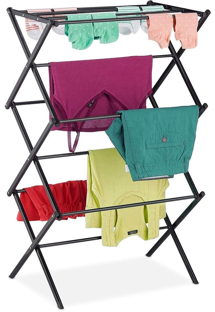 Skládací sušák na prádlo Hestia černý