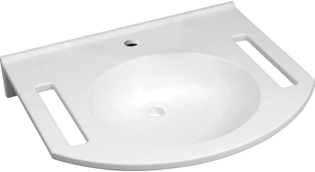 Geberit Publica umývadlo 60x55.5 cm klasické umývadlo pre zdravotne postihnutých biela 402160016