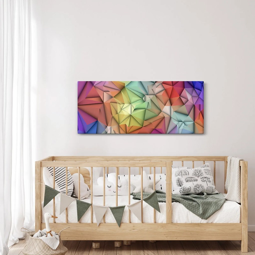 Obraz - Polygonálna abstrakcia (120x50 cm)