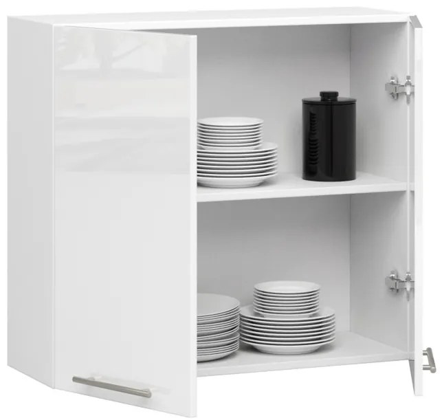 Horná kuchynská skrinka OLIWIA W 80 H720 biela, lesk