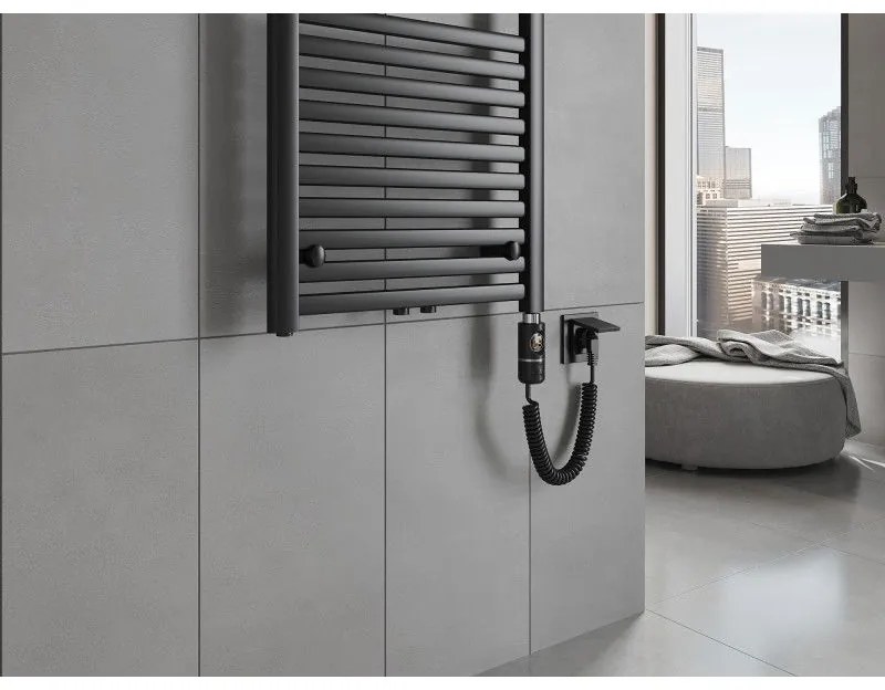 Mexen Hades, elektrické vykurovacie teleso 1200 x 500 mm, 600 W, čierna, W104-1200-500-2600-70