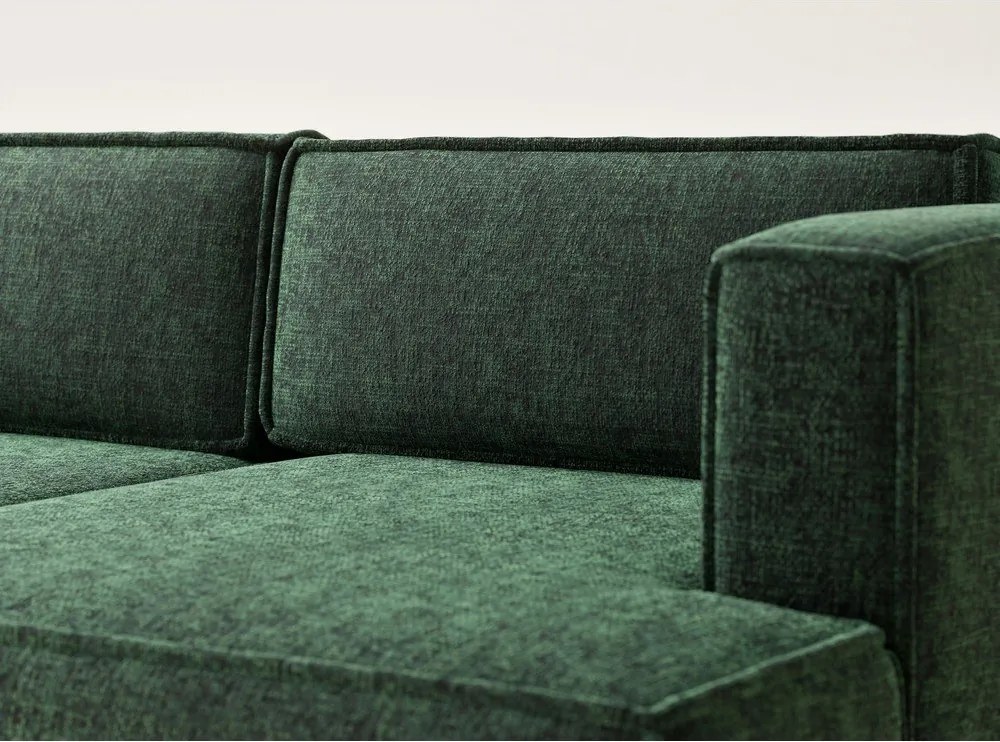 Tmavozelená ženilková rozkladacia/s úložným priestorom rohová pohovka (pravý roh/s leňoškou) Velto – Maison de Rêve