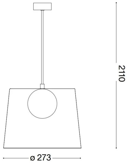 Ideal Lux - LED Luster na lanku FADE 1xG9/3W/230V pr. 27,3 cm šedá/dymová