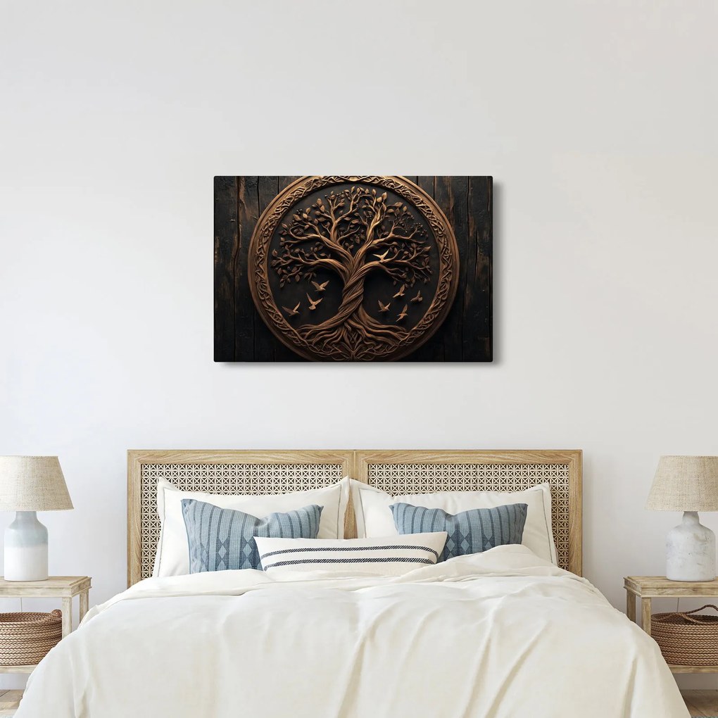 Obraz – Drevený strom života (90x60 cm)