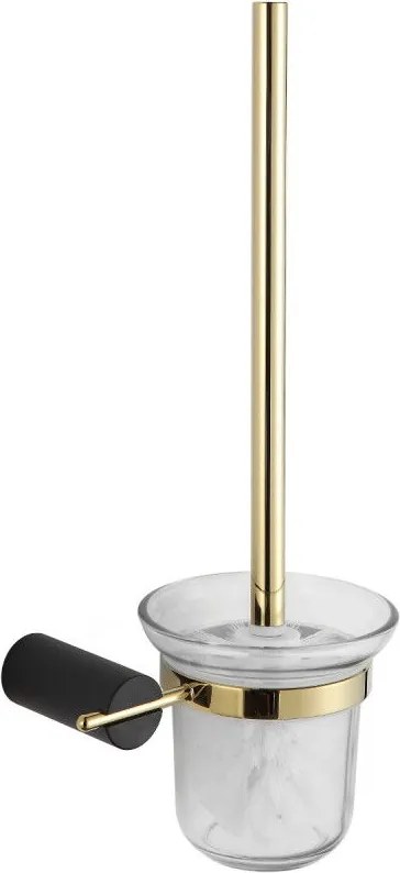 Mexen Aron WC kefa, čierna/zlatá - 7088150-57