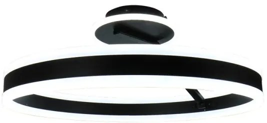 LED Stmievateľný prisadený luster LED/86W/230V 3000-6500K čierna + diaľkové ovládanie