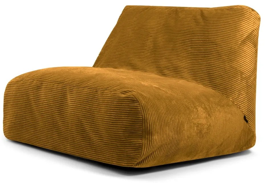 Menčestrový sedací vak v horčicovej farbe Sofa Tube – SLOWDOWN
