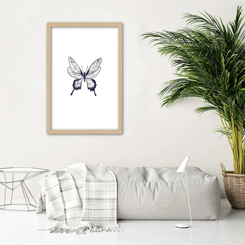 Gario Plagát Kreslený motýľ Farba rámu: Bez rámu, Rozmery: 30 x 45 cm
