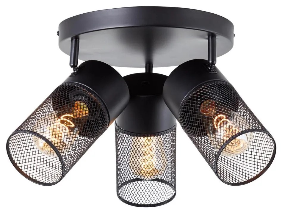 Brilliant - Bodové svietidlo KAMOLO 3xE27/40W/230V čierne