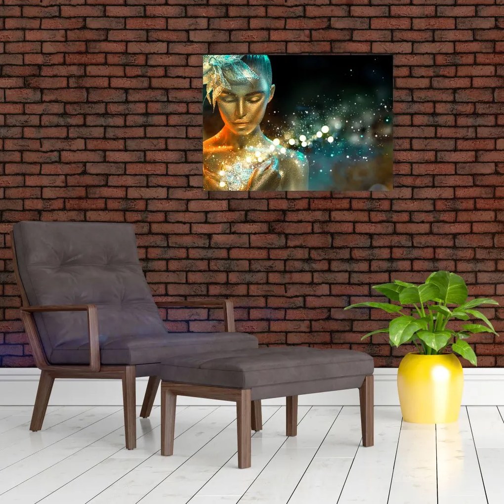 Obraz zlatej víly (70x50 cm)