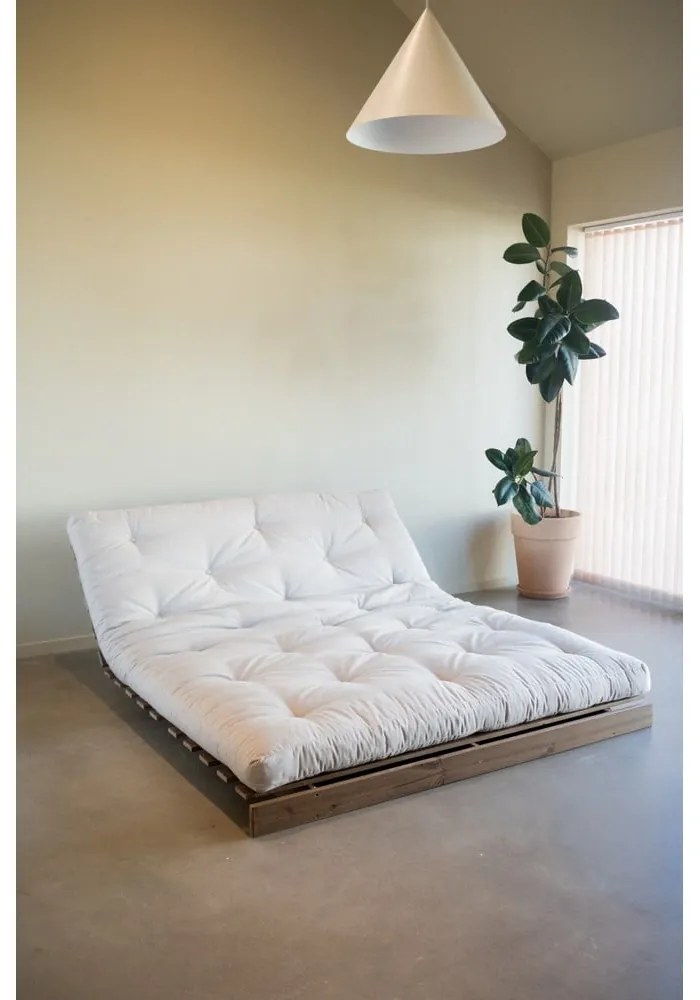 Biela/svetlo modrá rozkladacia pohovka 160 cm Roots - Karup Design