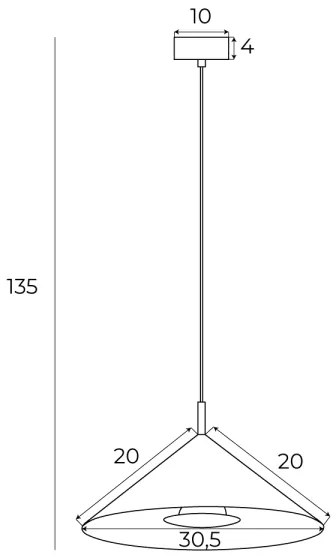 MAXLIGHT P0505 - LED Luster na lanku VULCANO LED/5W/230V pr. 30,5 cm biela
