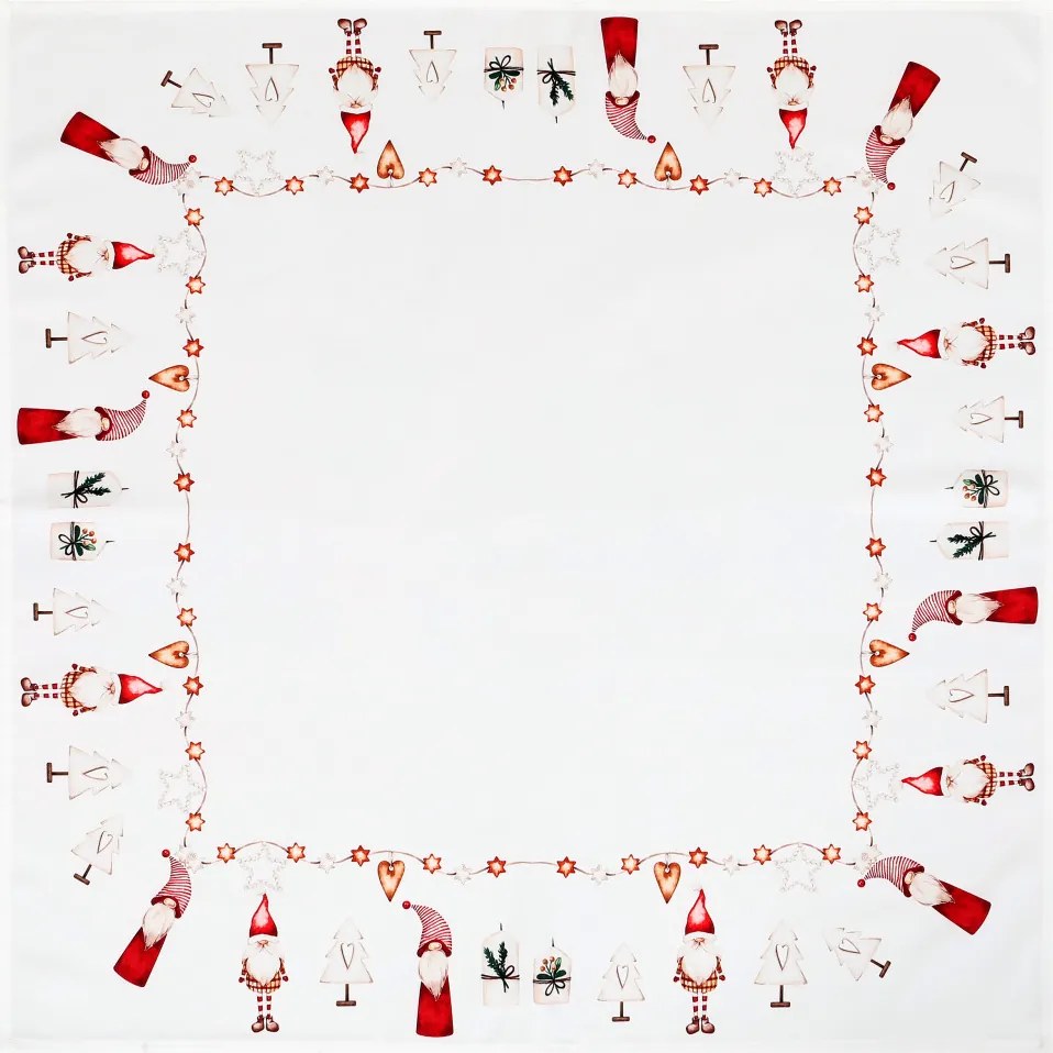 Obrus Vianočné škriatkovia, 80x80 cm