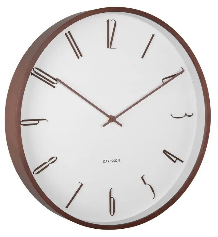 Karlsson 6014WH dizajnové nástenné hodiny biele,priemer  40 cm