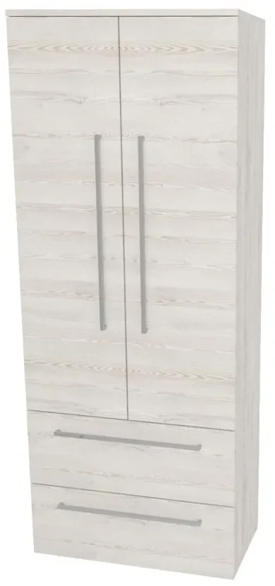 Mereo, Mereo Bino, kúpeľňová skrinka vysoká 163 cm, dvojitá, Multidecor, White Loft Pine, MER-CN699WLP1