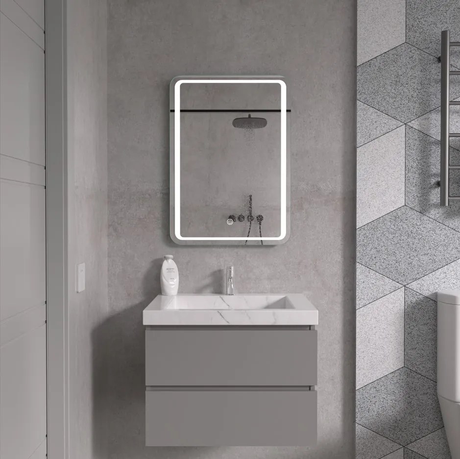 Erga Mia, LED zrkadlo 50x70cm, 1840 lm, 6500K, predné/zadné osvetlenie, ERG-V01-117-5070-00