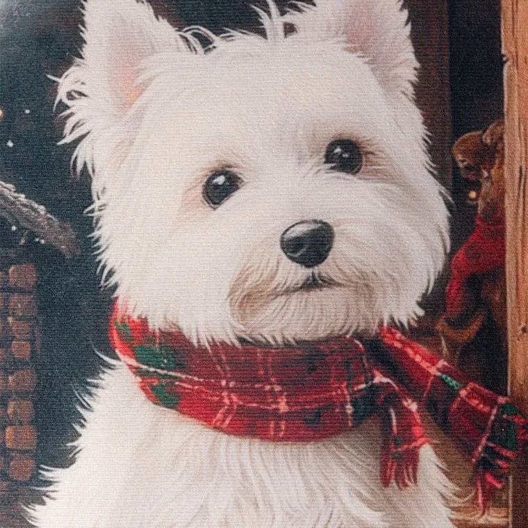Obliečka na vankúšik WHITE TERRIER 40 x 40 cm