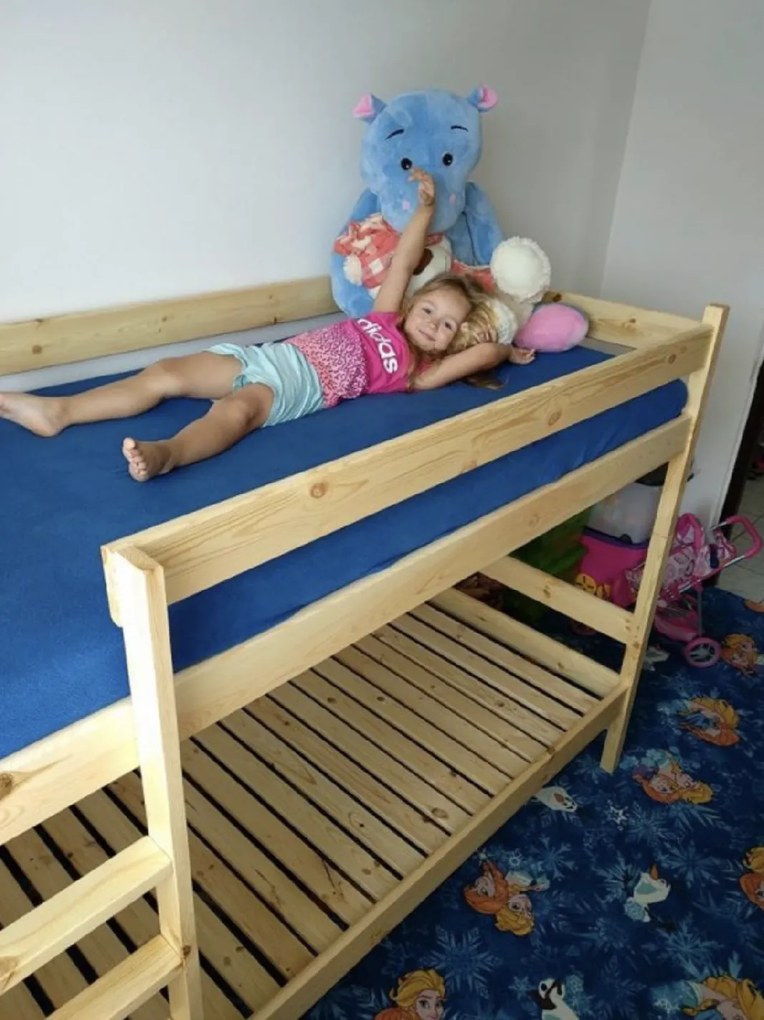 Wilsondo Poschodová posteľ Paulína s roštom 200x90 - prírodná