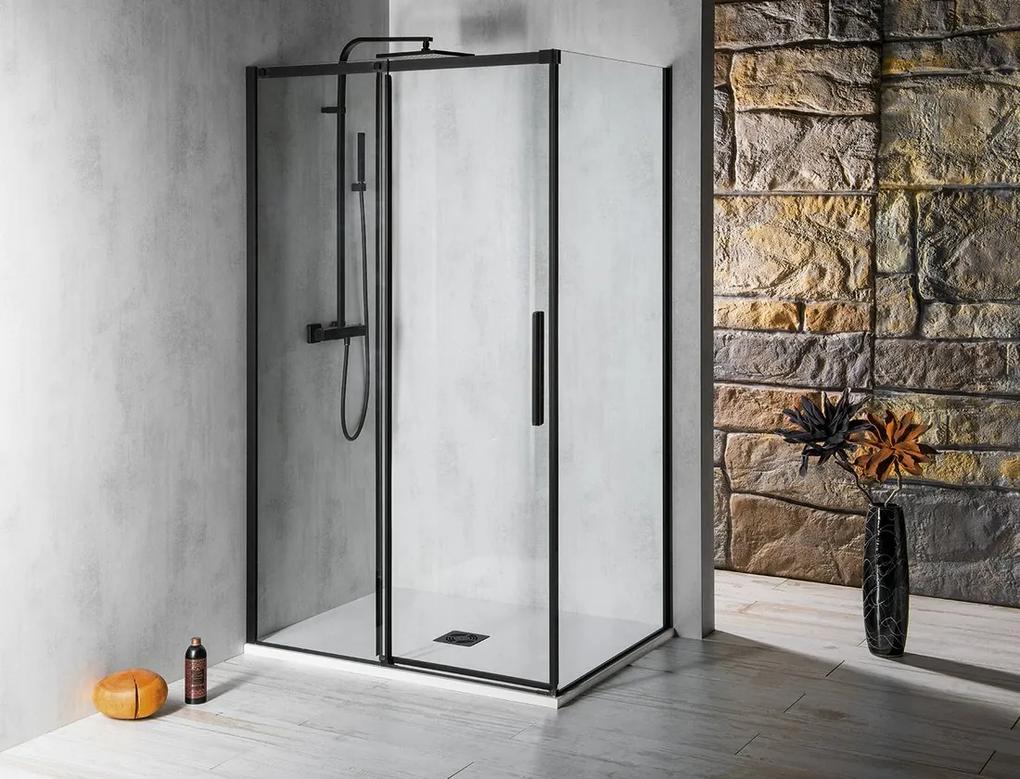 Polysan, ALTIS LINE BLACK sprchové dvere 1170-1210mm, výška 2000mm, sklo 8mm, AL3012B