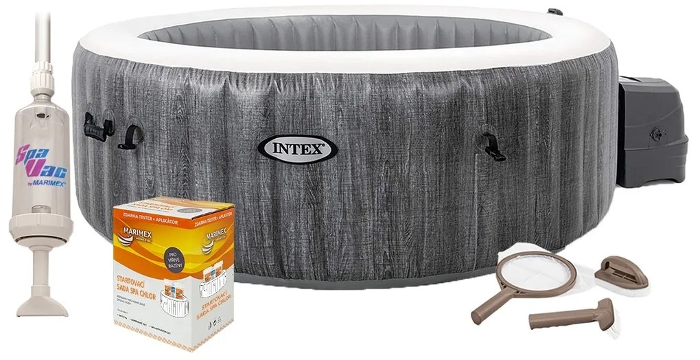 Intex | Vírivý bazén Pure Spa - Bubble Greywood Deluxe AP 6 + výhodný set príslušenstva | 19900146