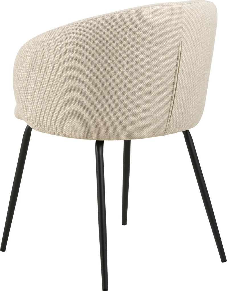 CLARA Béžová (látka Monza 24)/čierne nohy – MODERNÁ ČALÚNENÁ KRESLOVÁ STOLIČKA DO OBÝVAČKY/JEDÁLNE/KANCELÁRIE LOFT