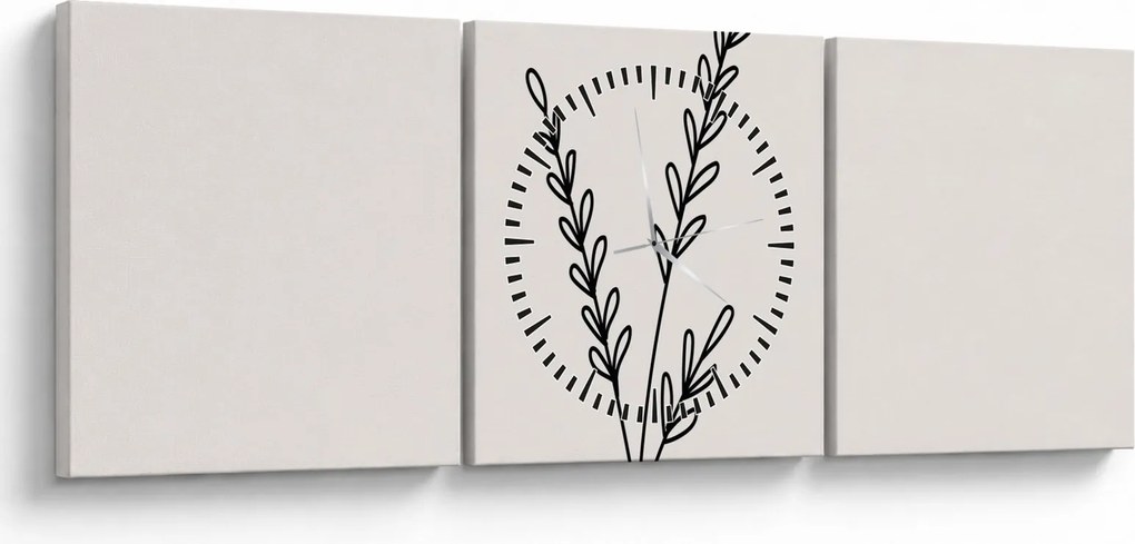 Obraz - Lúčny kvet N⁰2 (s hodinami) (90x30 cm)