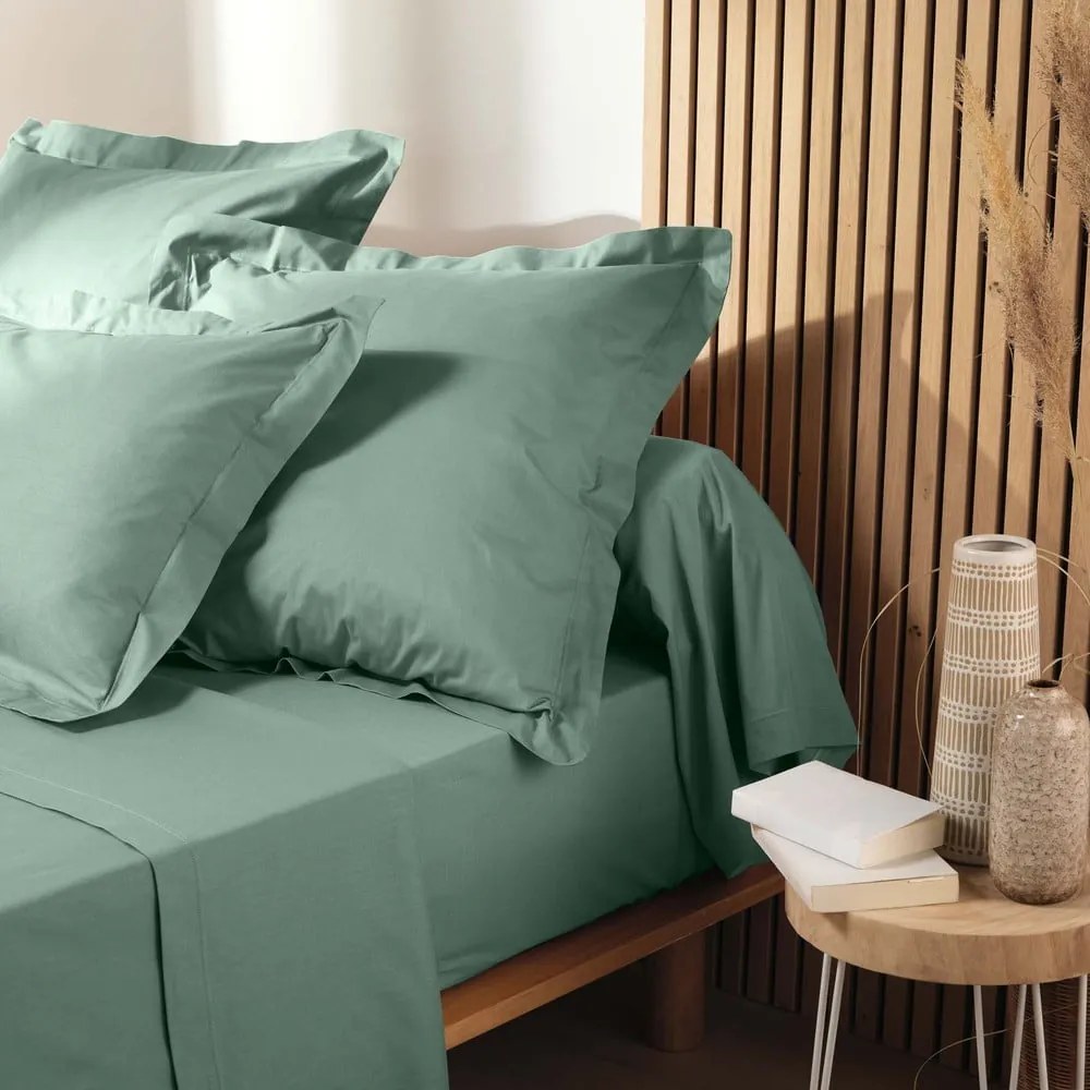 Svetlozelená napínacia plachta z Bio bavlny 140x190 cm Biolina – douceur d'intérieur