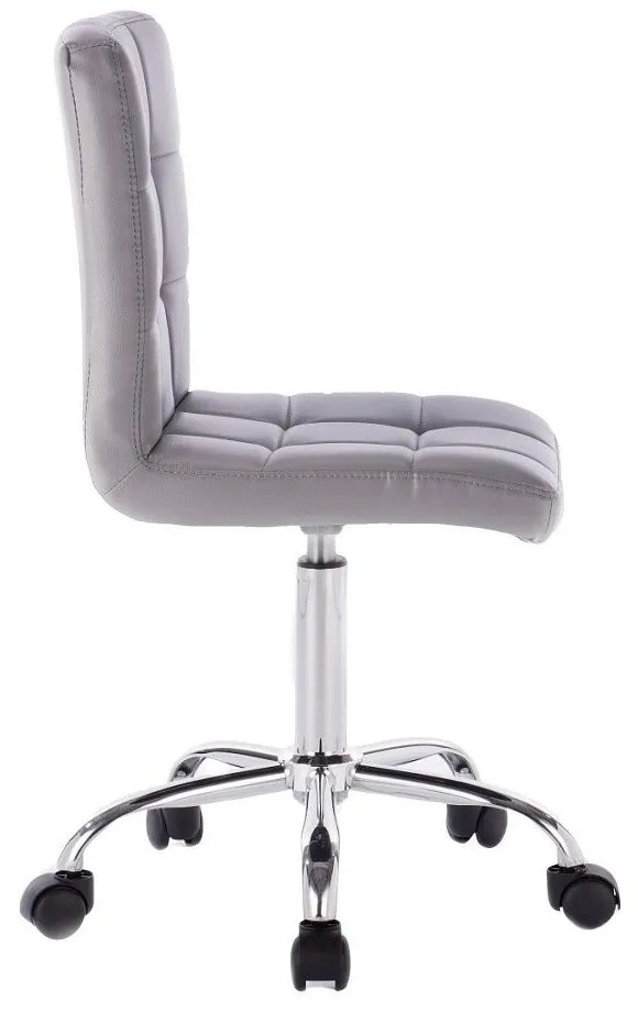 LuxuryForm DESIGN Stolička TOLEDO na striebornej podstave s kolieskami - šedá