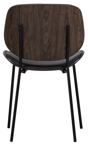 Čierne jedálenské stoličky v súprave 2 ks z imitácie kože Close In – WOOOD