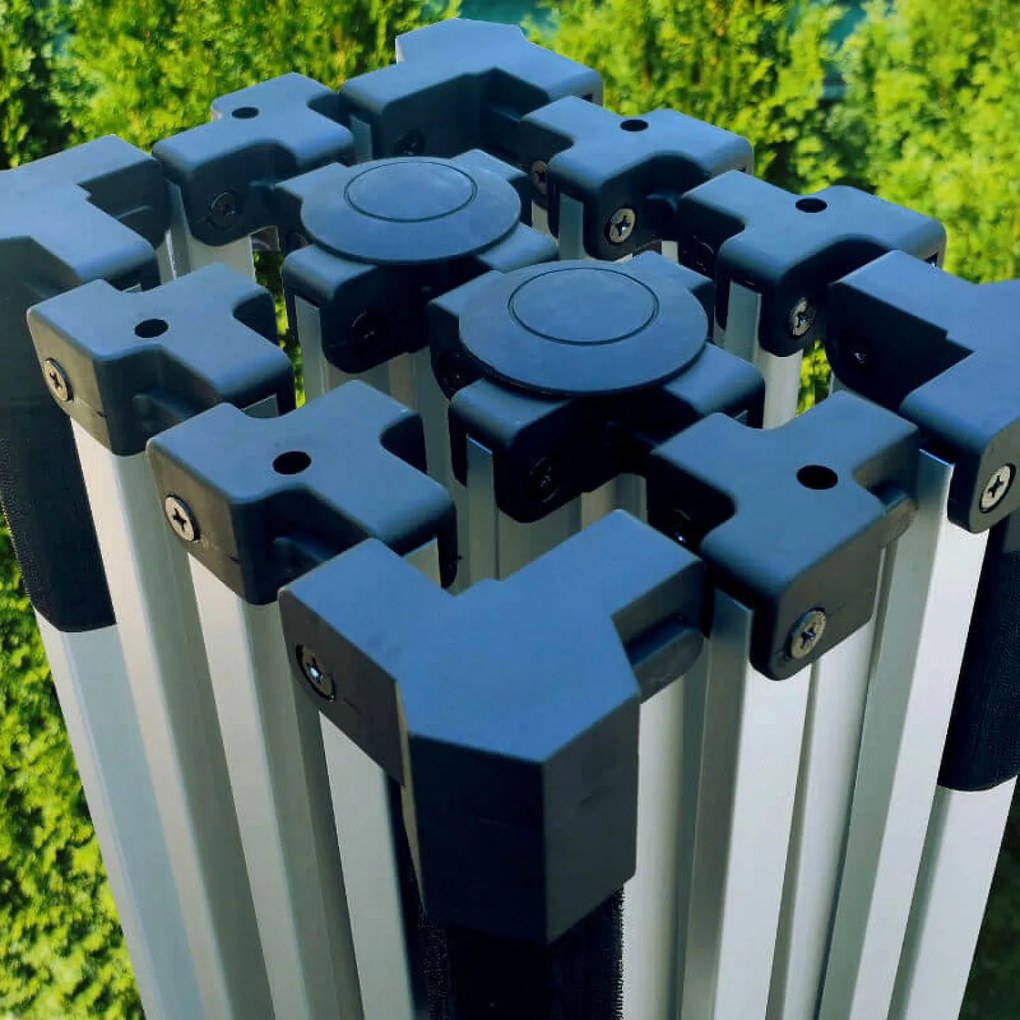 BRIMO Nožnicový stan 3x4,5 m ALU aj pre Motošport - s 3 stenami - Biela 5