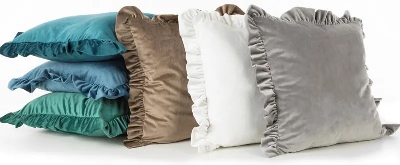 Dekorstudio Dekoračná obliečka na vankúš VELVET25 v granátovej farbe