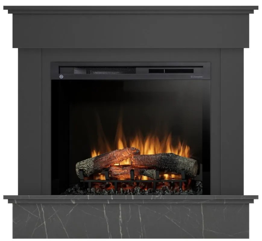 Elektrický krb Tormes 28 čierny/čierny mramor