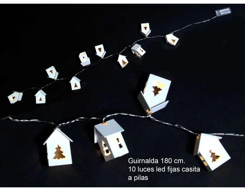 Svetelná LED reťaz Unimasa Fijas Casas, 10 svetielok