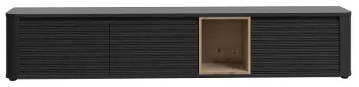 Televízny stolík INAR čierna/hnedá