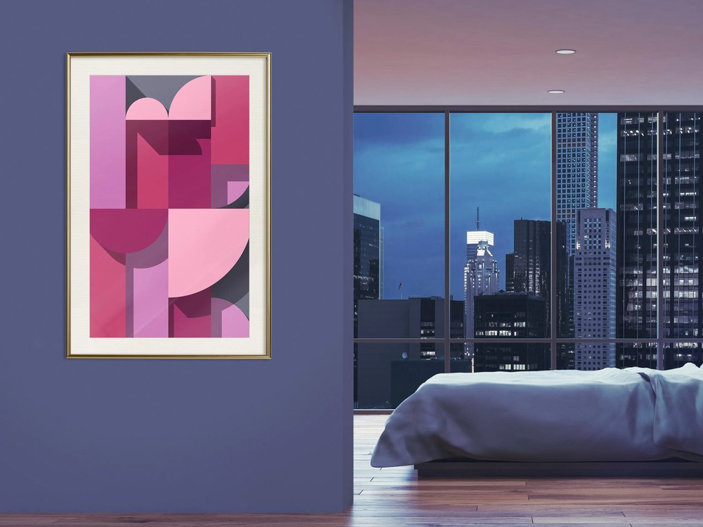 Artgeist Plagát - Abstract Home [Poster] Veľkosť: 30x45, Verzia: Zlatý rám