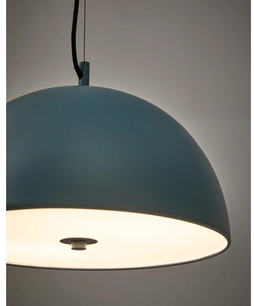 Modré závesné svietidlo s kovovým tienidlom ø 39,5 cm Catlar – Kave Home