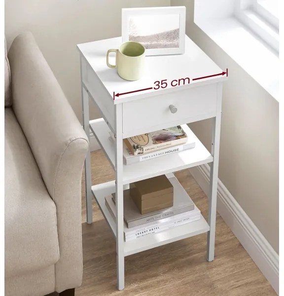 Nočný stolík ARIN biely