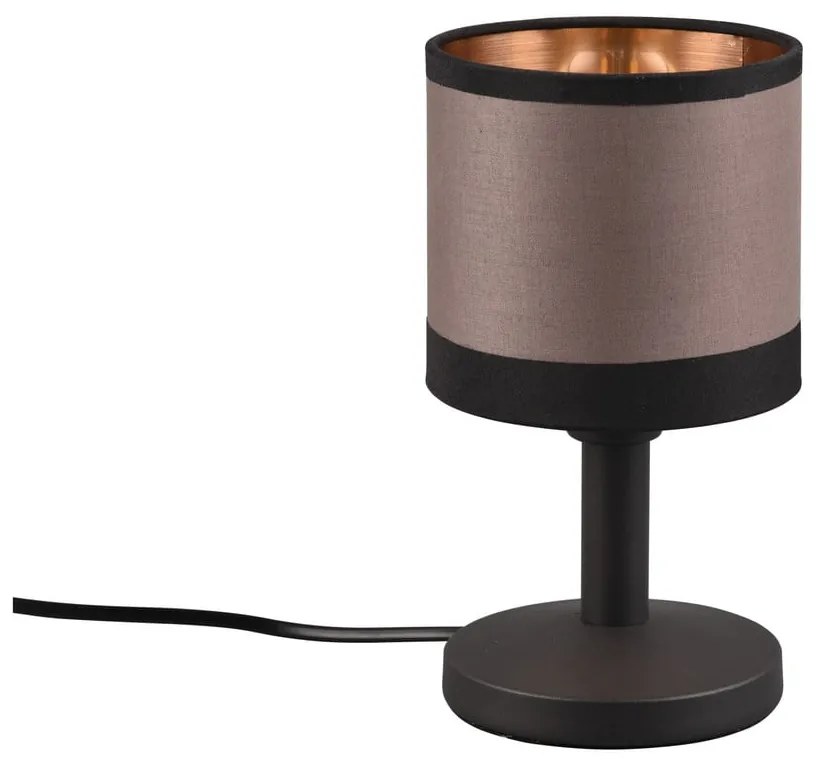 Čierno-hnedá stolová lampa (výška 22 cm) Davos – Reality