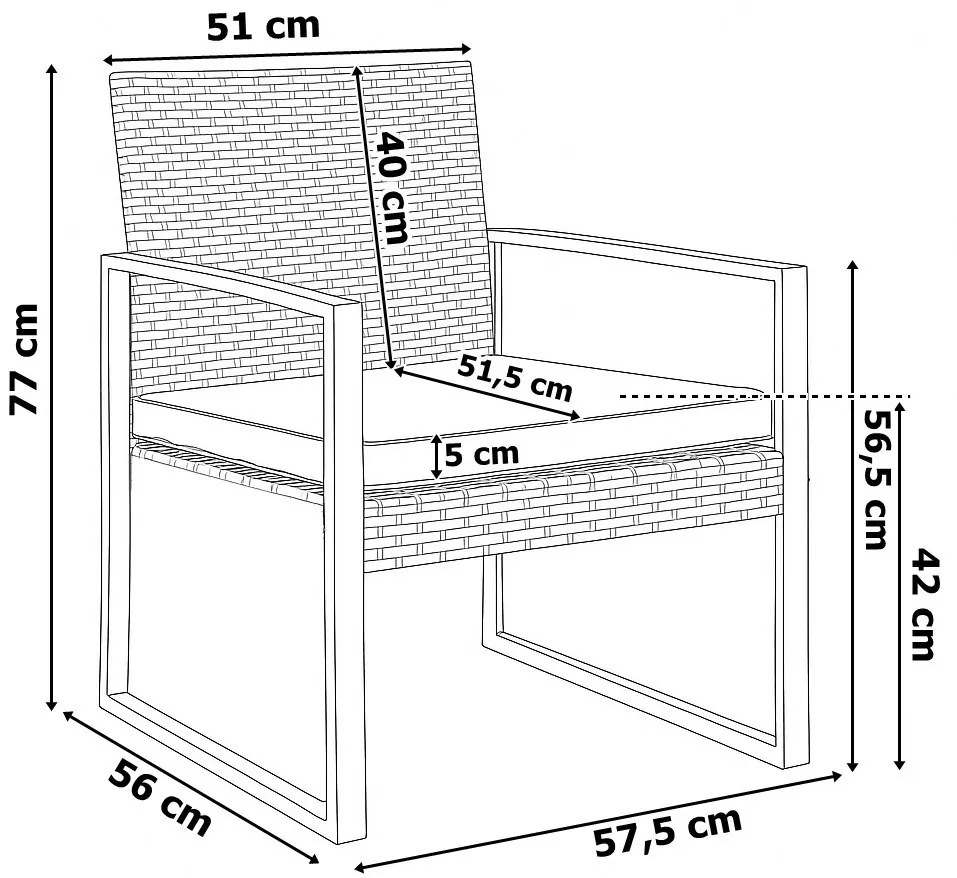 Záhradná zostava Coffi čierna