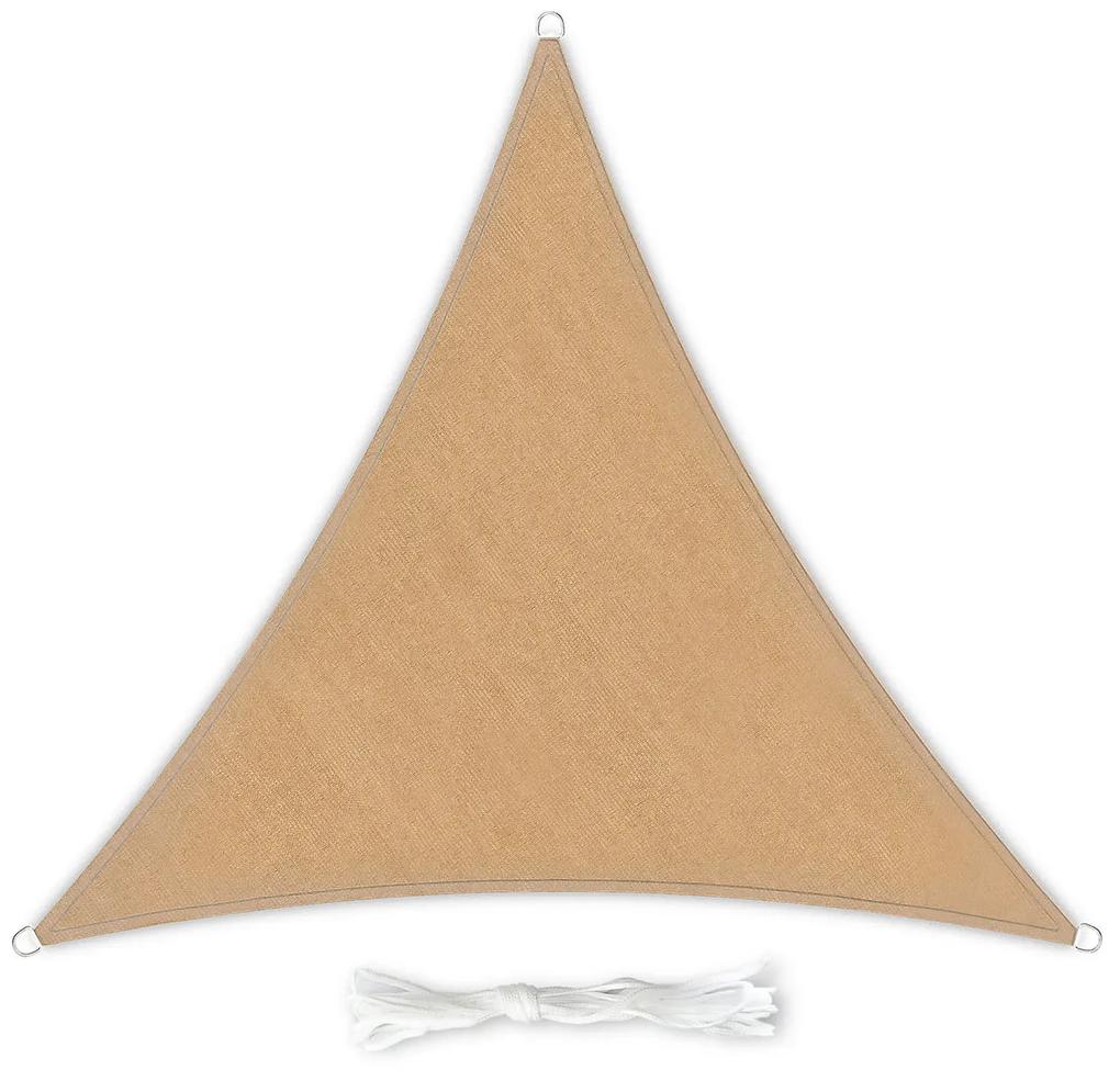 Trojuholníková slnečná clona, 3 × 3 × 3 m, polyester, priedušná