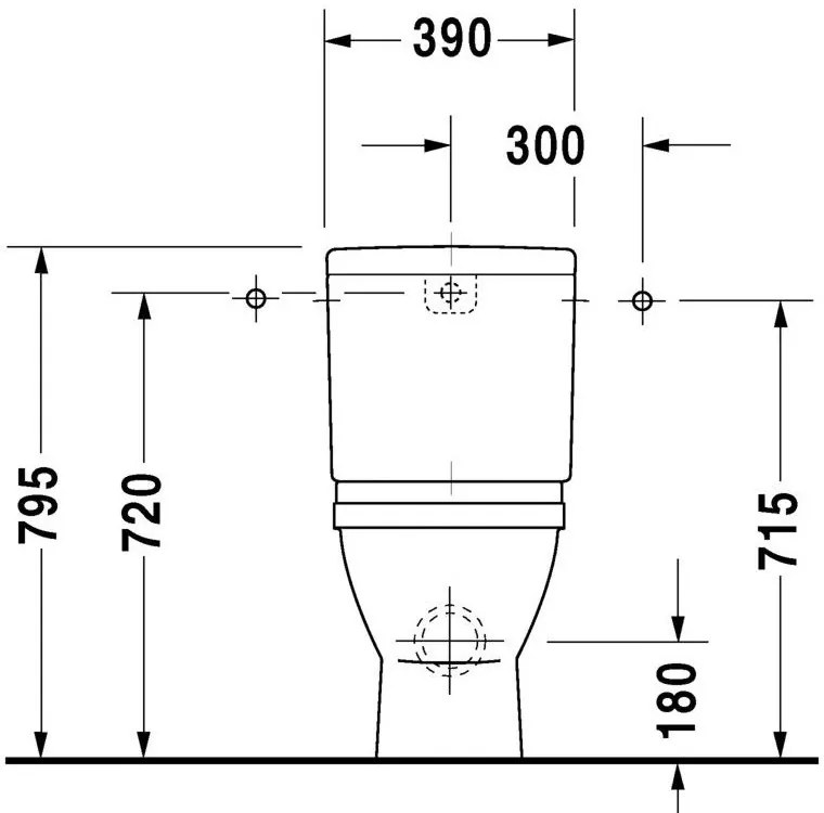 DURAVIT Starck 3 WC misa kombi s Vario odpadom, 370 mm x 395 mm x 655 mm, s povrchom WonderGliss, 01280900001