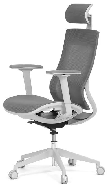 Autronic BONTEC Kancelárska stolička, synchrónny mechanizmus, šedá sieťovina, KA-W004 GREY Farba: Šedá