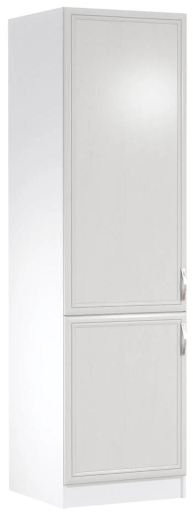 Kondela Kuchynská skrinka na vstavanú chladničku D60ZL, ľavá, biela/sosna Andersen, SICILIA