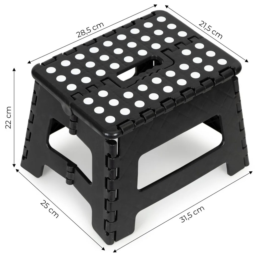 Skládací stolička TABOR 22 cm černá